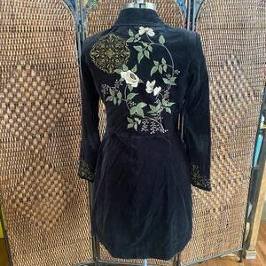Size S//Vintage Y2K Velvet Embroidered Jacket